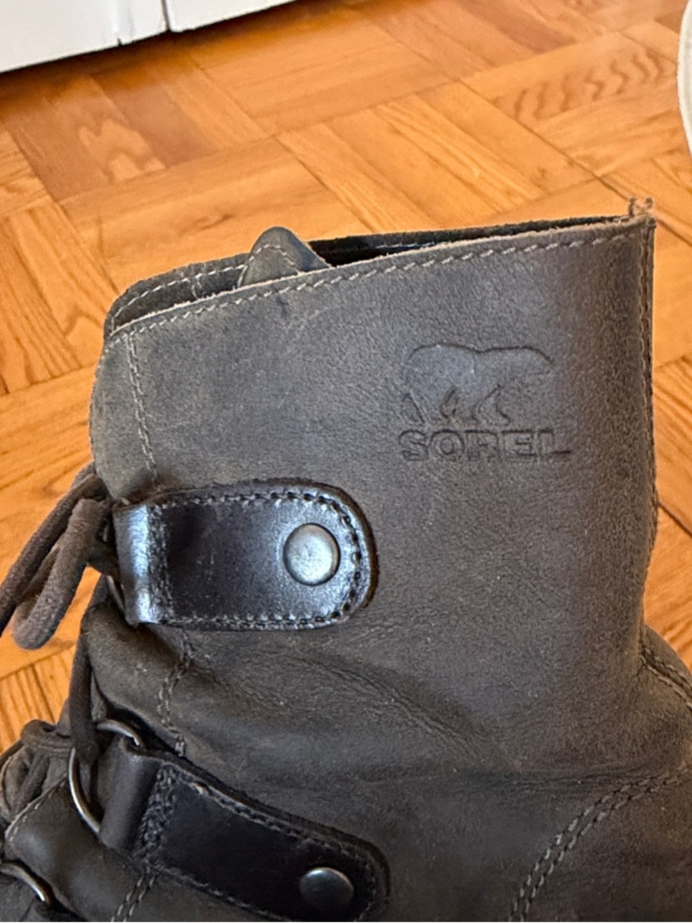 Sorel Brown Lace-Up Wedge Ankle Boots - Picture 7 of 11